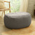 Large Round Plush Faux Fur Bean Bag Chair - 4' - Gray - IMAGE 3