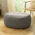 Large Round Plush Faux Fur Bean Bag Chair - 4' - Gray - IMAGE 6