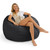 Large Faux Fur Round Bean Bag Chair - 4' - Black - IMAGE 3
