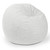 Large Round Faux Fur Bean Bag Chair - 4' - White - IMAGE 1