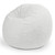 Large Round Faux Fur Bean Bag Chair - 4' - White - IMAGE 4