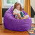 Kids Junior Cocoon Microsuede Bean Bag Chair - 48" - Purple