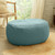 Oval Faux Shearling Pouf Ottoman - 32” - Green - IMAGE 2