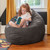 Microsuede Kids Junior Bean Bag Chair - 48" - Charcoal Gray - IMAGE 4