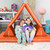6-Piece Creative Kids Zipline Playscape Furniture Playset - 66" - Mandarin Orange - IMAGE 3