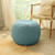 Small Plush Handcrafted Shearling Pouf Ottoman - 20” - Green - IMAGE 6