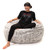 Plush Faux Fur Bean Bag Chair - 48" - Gray - IMAGE 1