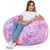 Abstract Round Faux Fur Kids Bean Bag Chair - 3' - Unicorn Pink - IMAGE 5