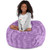 Round Faux Fur Kids Bean Bag Chair - 3' - Bellflower Purple - IMAGE 5