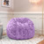 Round Faux Fur Kids Bean Bag Chair - 3' - Bellflower Purple - IMAGE 6