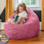Junior Kids Cocoon Bean Bag Microsuede Chair - 48" - Pink - IMAGE 4