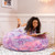Faux Fur Abstract Bean Bag Chair - 4' - Unicorn Pink - IMAGE 5