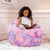 Faux Fur Abstract Bean Bag Chair - 4' - Unicorn Pink - IMAGE 6