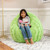 Plush Textured Faux Fur Bean Bag Chair - 4' - Lime Green - IMAGE 2