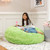 Plush Textured Faux Fur Bean Bag Chair - 4' - Lime Green - IMAGE 3