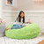Plush Textured Faux Fur Bean Bag Chair - 4' - Lime Green - IMAGE 5