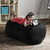 Rectangular Bean Bag Lounger - 4' - Black - IMAGE 2
