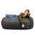 Rectangular Bean Bag Lounger - 4' - Black - IMAGE 4