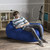 Bean Bag Lounger with Zipper - 4' - Blue - IMAGE 4