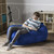 Bean Bag Lounger with Zipper - 4' - Blue