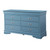 Wooden Double Dresser with Six Drawers - 60" - Blue - IMAGE 5