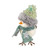 Standing Baby Bird with Plush Hat Christmas Figurine - 7" - IMAGE 3