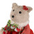 Woodland Girl Bear Holding Wreath Christmas Figure -  10" - IMAGE 6