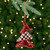 Sequined and Checkered Tree Christmas Ornaments - 5" - Red - Set of 2 - IMAGE 1