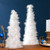 Layered Wispy Feather Cone Tree Christmas Decoration - 19.5" - Winter White - IMAGE 3