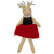 Sitting Reindeer Girl in Dress Christmas Figure - 5.5" - IMAGE 2