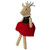 Sitting Reindeer Girl in Dress Christmas Figure - 5.5" - IMAGE 4