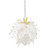 Beaded Feathers Christmas Ball Ornament - 5" - White - IMAGE 2