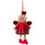 Plaid Angel Girl with Jute Pigtails  Christmas Ornament - 8.5" - Red and Beige - IMAGE 2