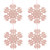 Snowflake Shaped Cut-Out Wooden Christmas Ornaments - 4.75" - Pink - Set of 4 - IMAGE 2
