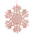 Snowflake Shaped Cut-Out Wooden Christmas Ornaments - 4.75" - Pink - Set of 4 - IMAGE 4