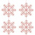 Wooden Snowflake Christmas Ornaments - 4.75" - Pink - Set of 4 - IMAGE 2