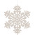 Snowflake Shaped Wooden Cut-Out Christmas Ornaments - 4.75" - White - Set of 4 - IMAGE 3