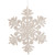 Snowflake Shaped Wooden Cut-Out Christmas Ornaments - 4.75" - White - Set of 4 - IMAGE 4