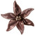 Glittered Flower Christmas Clip-on Ornament - 6" - Plum Purple - IMAGE 2