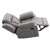 Faux Leather Upholstered Reclining Chair with Padded Arms - 41" - Gray - IMAGE 3