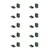 Green Male Quick Zip Plug For SPT-2 - 18 Gauge Wire - 8 Amps - Pack of 10 - IMAGE 1