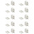 White Male Quick Zip Plug For SPT-1-  18 Wire Gauge - 8 Amps - Pack of 10 - IMAGE 2