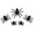 Clip-on Tarantula Spiders Halloween Decorations - 9.5" - Set of 5 - IMAGE 1