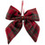 Plush Plaid Bow Christmas Ornaments - 7.5" - Set of 4 - IMAGE 3