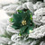 Poinsettia with Feather Petals Artificial Christmas Pick - 13.75" - Green - IMAGE 2
