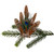 Peacock Feather Christmas Clip-On Ornament - 6" - Brown, White and Green - IMAGE 3