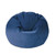 Large Round Leaf Velvet Bean Bag Cover - 39.25" x 39.25" - Denim Blue - IMAGE 1
