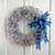 Pre-Lit Artificial Tinsel Christmas Wreath - 24" - Silver - Clear Lights - IMAGE 1