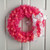 Pre-Lit Tinsel Artificial Christmas Wreath - 24" - Pink - Clear Lights - IMAGE 1