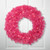 Pre-Lit Tinsel Artificial Christmas Wreath - 24" - Pink - Clear Lights